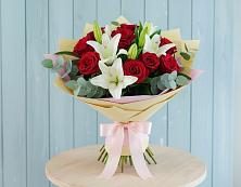 Букет цветов из:  Лилии и Розы в Долгое Ледово