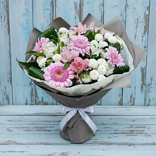 Букет цветов из:  Герберы, Альстромерии и Хризантемы #REPLACE_PRED# Долгое Ледово