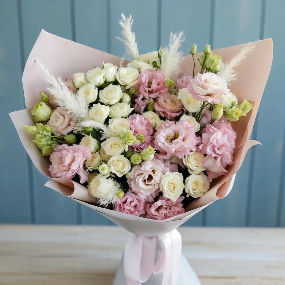 Букет цветов из: Альстромерии и Розы в Долгое Ледово