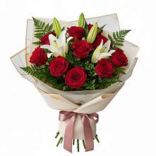 Букет цветов из:  Лилии и Розы в Долгое Ледово