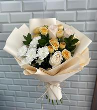 Букет цветов из:  Розы и Хризантемы в Долгое Ледово