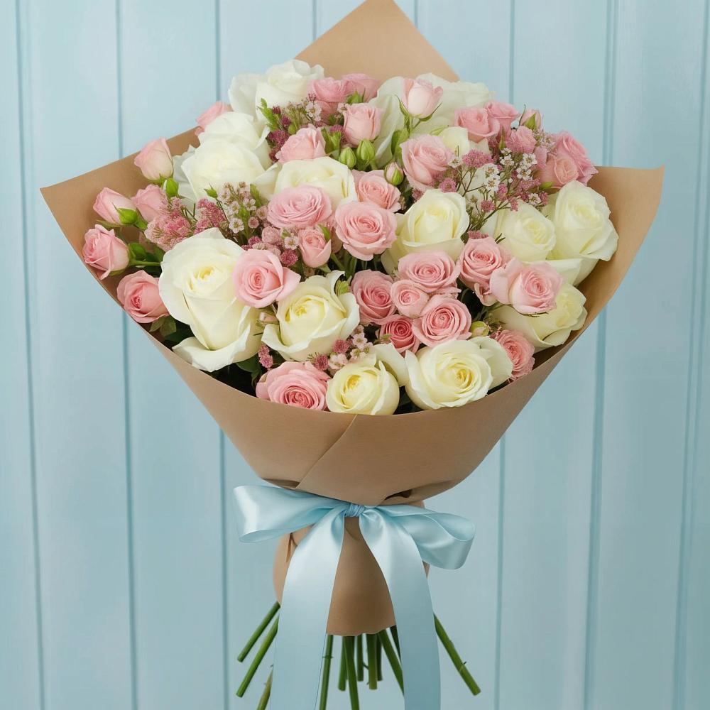 Букет цветов из: Розы в Долгое Ледово