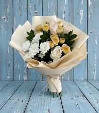 Букет цветов из:  Розы и Хризантемы в Долгое Ледово