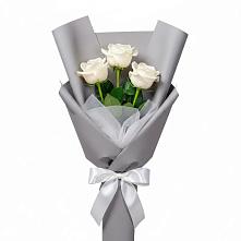 Букет 3 белые розы #REPLACE_PRED# Долгое Ледово