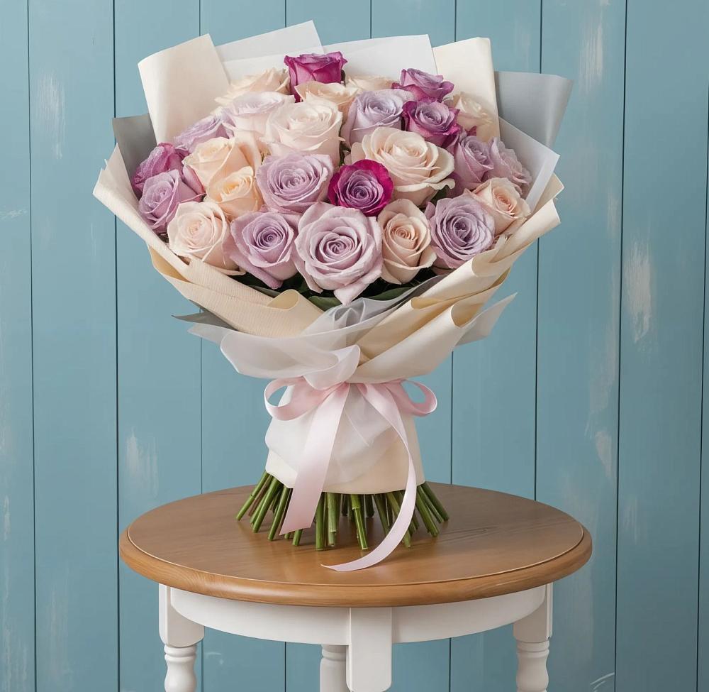 Букет цветов из: Розы в Долгое Ледово