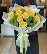 Букет цветов из:  Хризантемы и Розы в Долгое Ледово