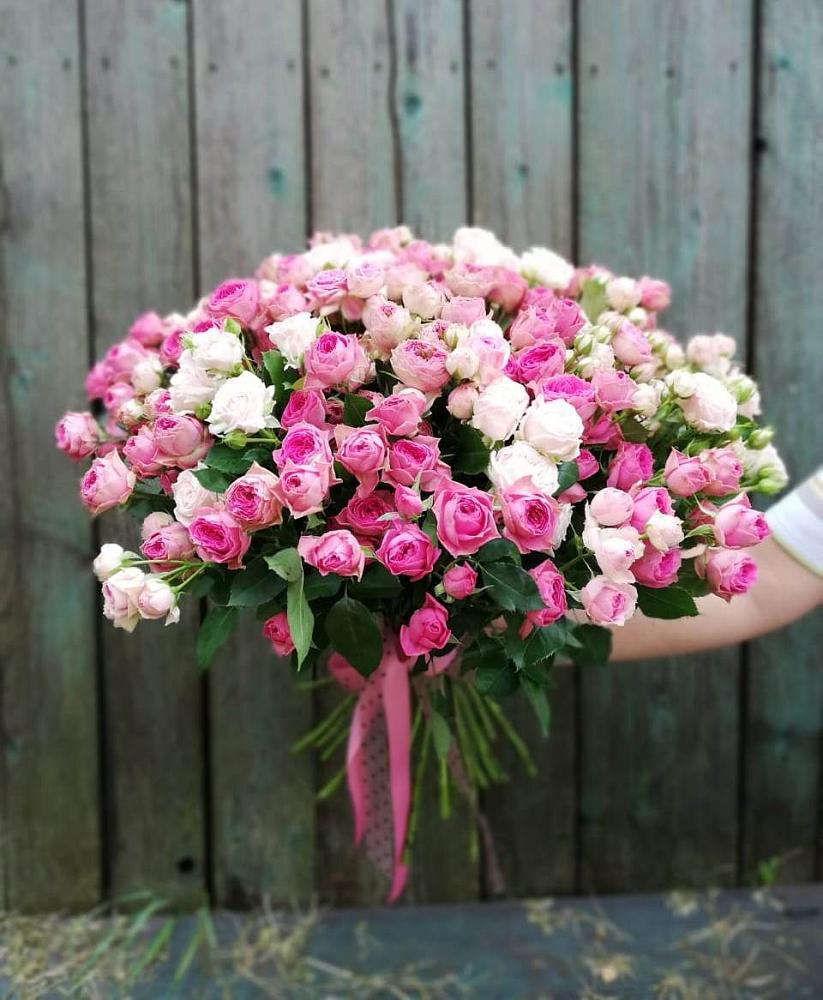 Букет Розовые кустовые розы Натали и Лав Лидия в Долгое Ледово