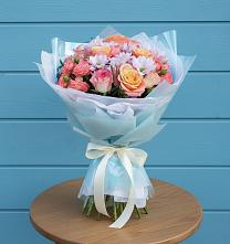 Букет цветов из:  Хризантемы и Розы в Долгое Ледово