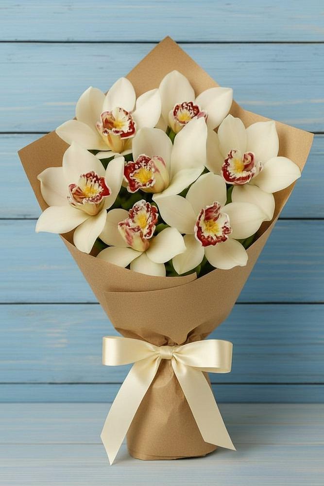 Букет цветов из: Орхидеи и Розы в Долгое Ледово