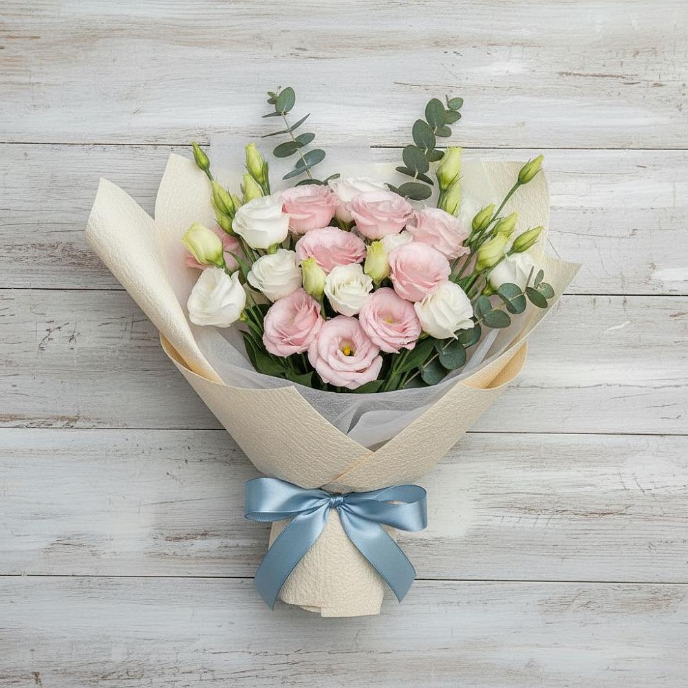 Букет цветов из: Лизиантусы в Долгое Ледово